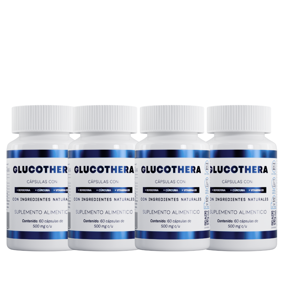 GLUCOTHERA® | CONTROL DE GLUCOSA | 4 FRASCOS