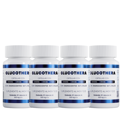 GLUCOTHERA® | CONTROL DE GLUCOSA | 4 FRASCOS